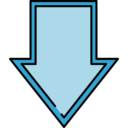 download,arrows,multimedia option,orientation,direction,down arrow,downloading